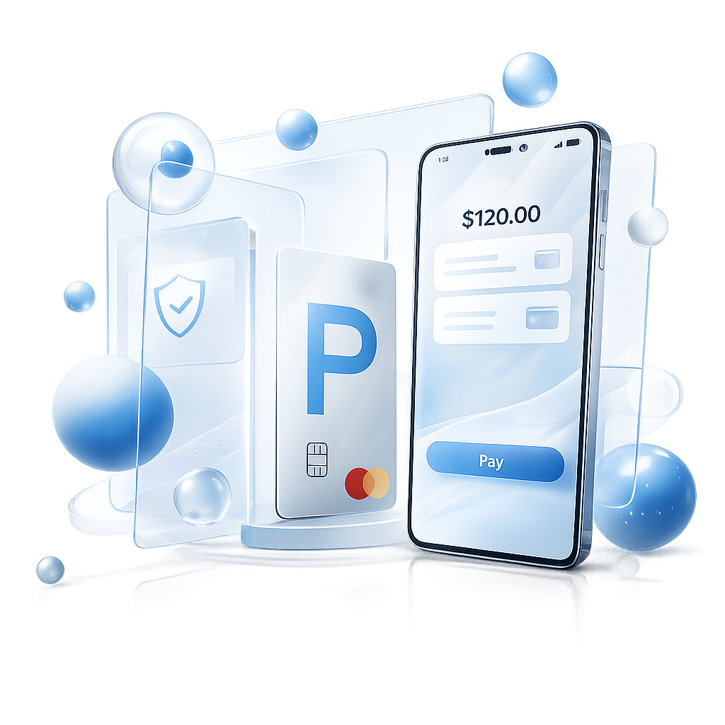 mobile payment vector for contact page of payment circle